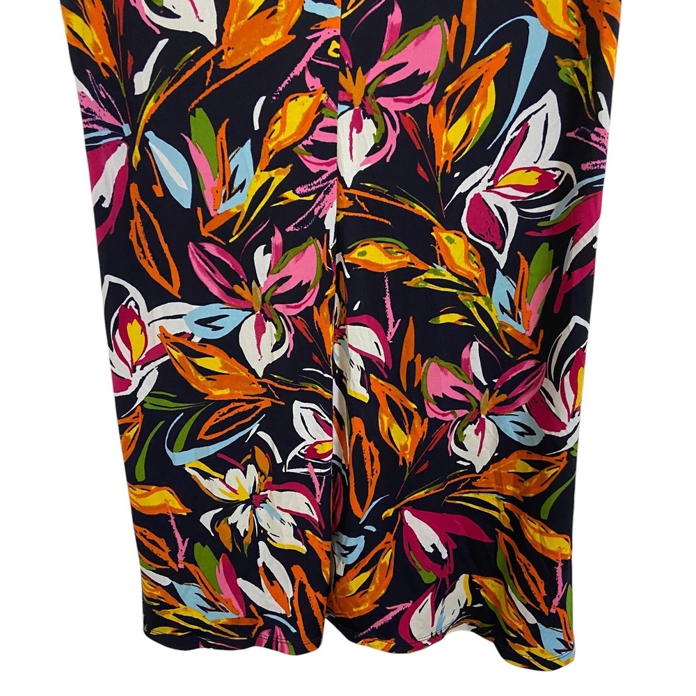 MSK Tropical Floral Sleeveless Tie Keyhole Back Shift Resortwear‎ Dress Size XL - Picture 11 of 11